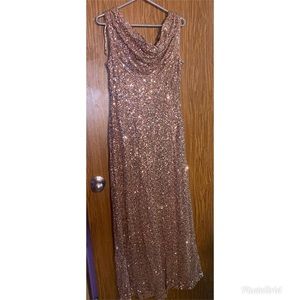 Pink sequin gown